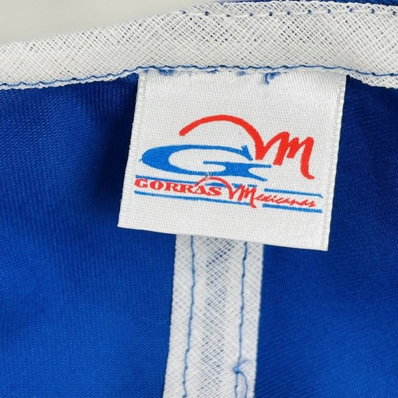 Gorras Garbar Bor Acapulco Mexico Ajustable Snap Back Retro Blue w Gold Writing - Picture 7 of 11